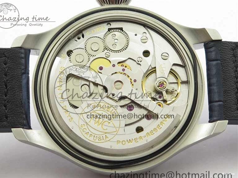 MIROTIME 0124 Supportive Big Pilot IW501008 “Boutique London” SS ZF Best Edition Blue Dial on Blue Leather Strap A 7106